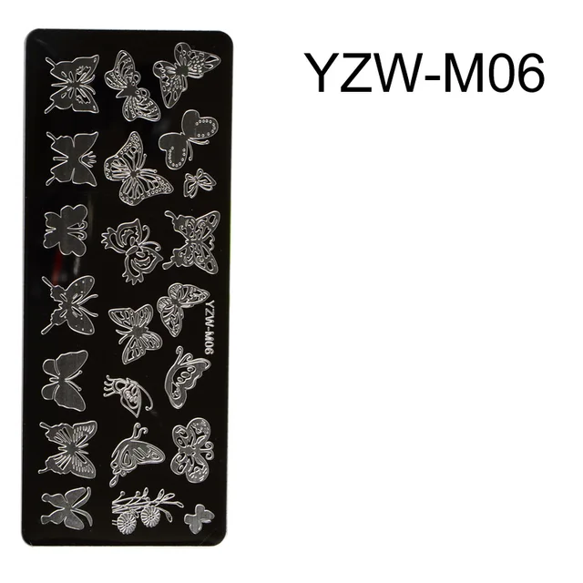 Manicure Rectangular Printing Plate Nail Polish Blue Film Steel Plate Printing Transfer Printing DIY Seal Stamp Plate Tool Nails YZW-M06