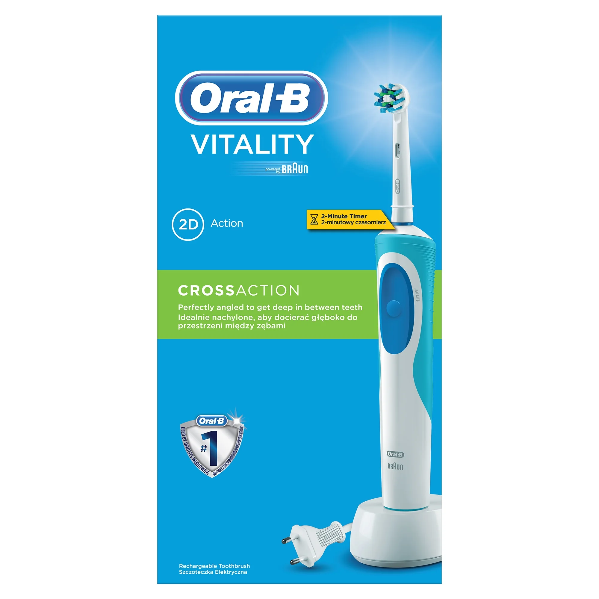 Электрическая зубная щетка Oral B Vitality CrossAction (коробка)|Электрические зубные щетки| |