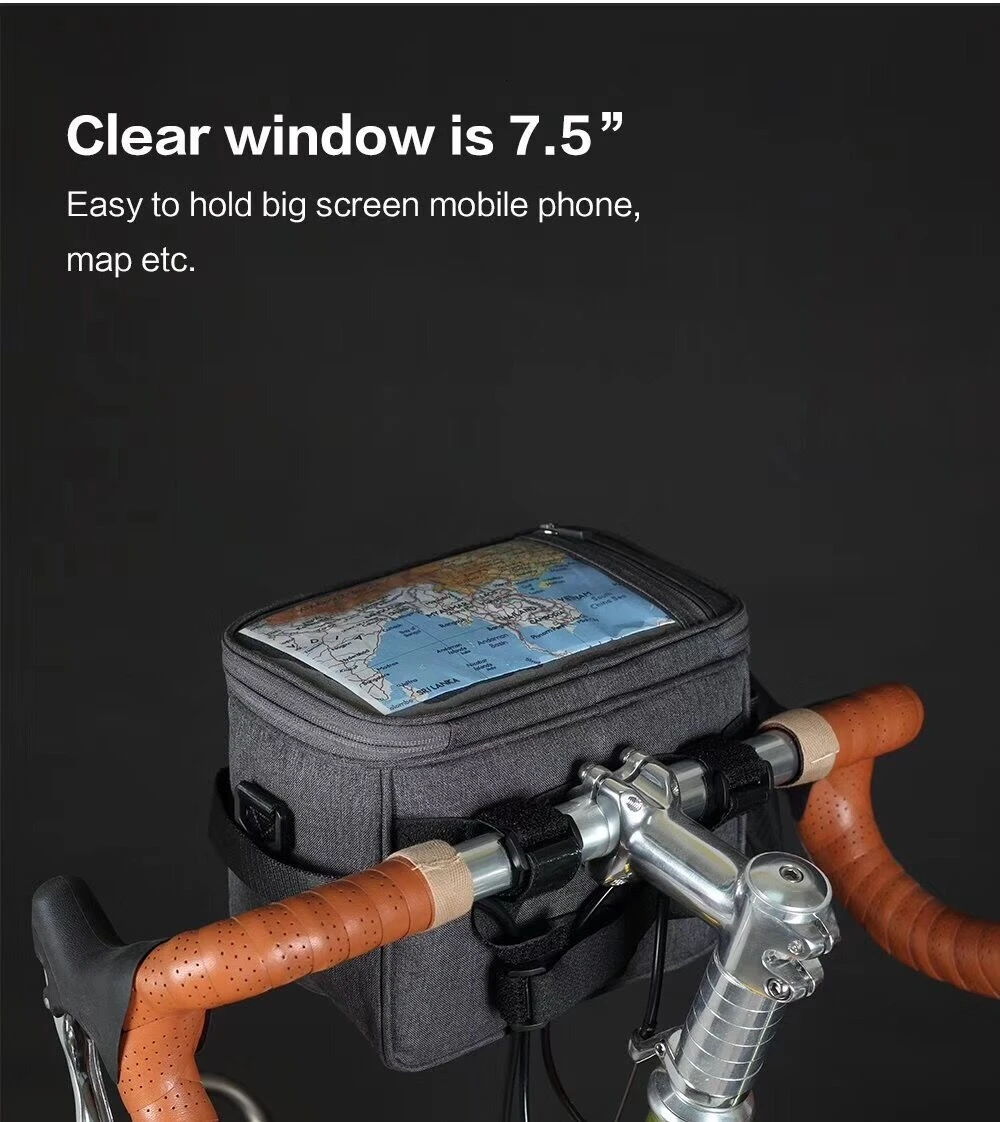 Clearance Rhinowalk Bicycle Handlebar Front Tube Bag Touch Screen Multifunction Shoulder Bag Phone Camera GPS Container Pouch 17