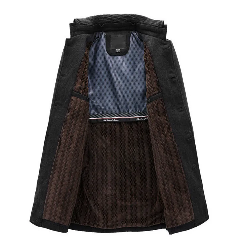 Популярная зимняя мужская куртка из шерсти VogueCoat мужские утепленные куртки мужские пальто черный/серый Размер: m-xxxl