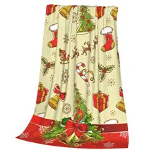 Christmas Home Textile Microfiber Blanket Flannel Fleece Blanket Sofa Blanket Pink Kids Small Blanket Support Your Design