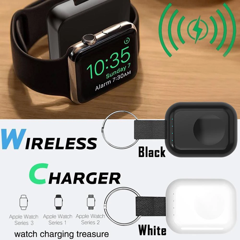 QI портативное беспроводное зарядное устройство для ключей Airpods Apple Watch серии 2 3 4