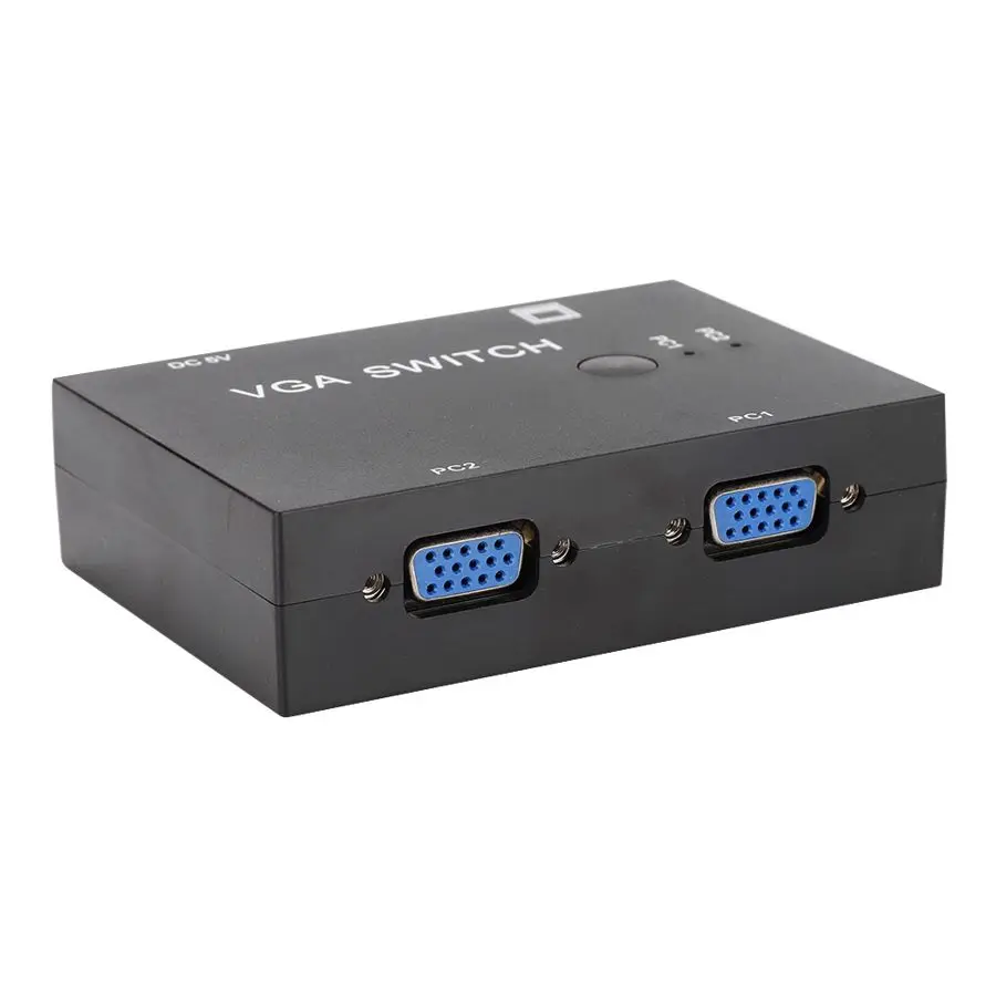 VGA сплиттер аксессуары для компьютера 2 в 1 портовый коммутатор HD Дисплей