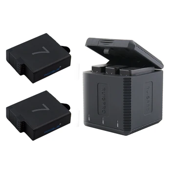 Batterieためgopro7プロhero 5 hero 6 hero 7 hero 8と3スロット充電ボックス3バッテリーケース移動プロhero 6バッテリー