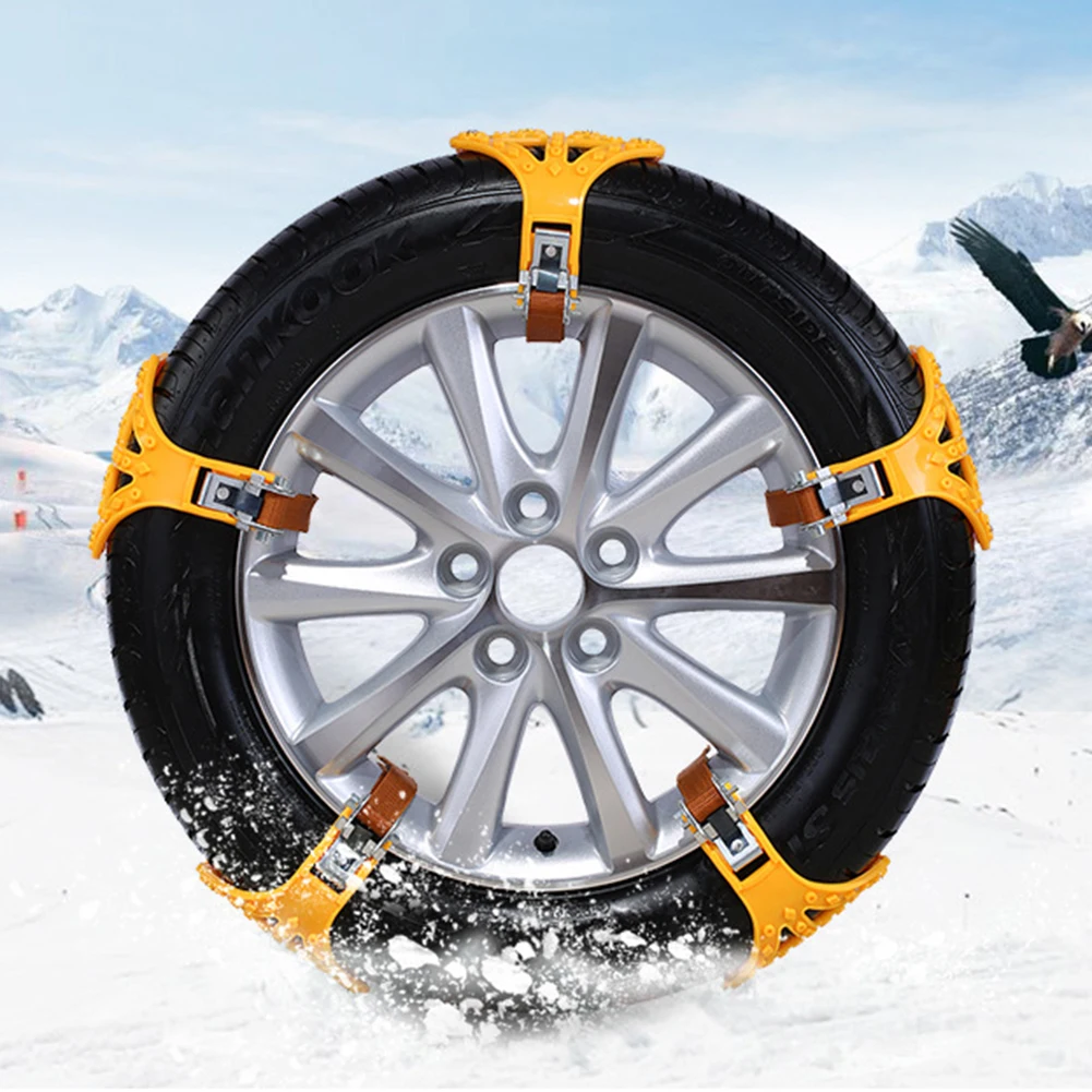 3pcs/set Car Tyre Winter Roadway Safety Tire Snow Adjustable Anti-skid Safety Double Snap Skid Wheel TPU Chains For Truck SUV