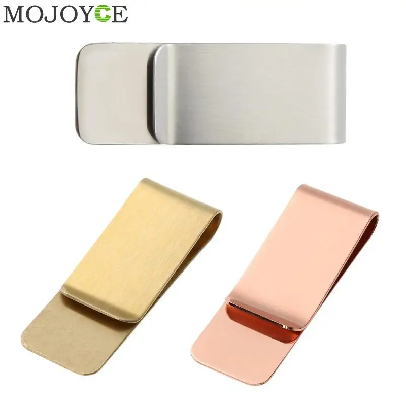 Clip de Metal de acero inoxidable para billetes, Clip para cartera, Collar, BILLETERA, efectivo, ID, tarjeta de crédito, tres colores, 2018