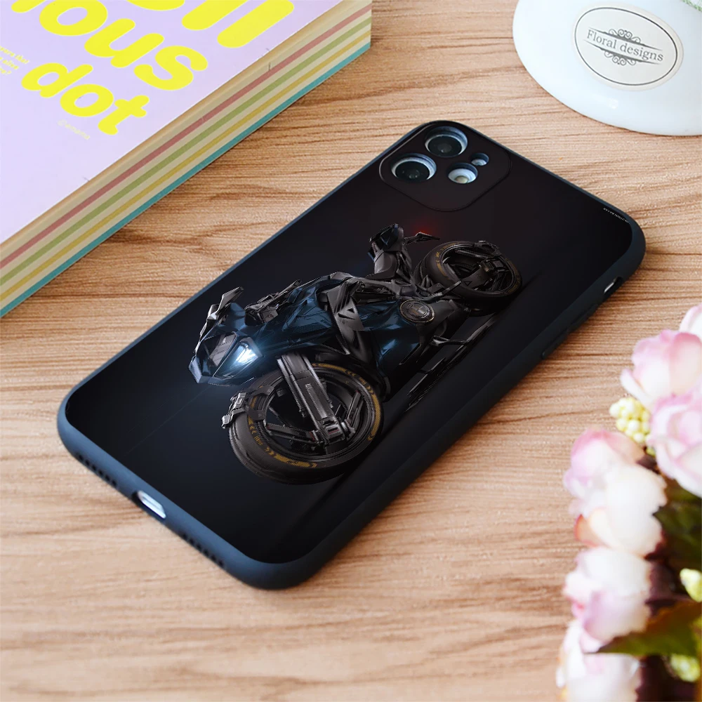 

For iPhone Digital Heavy Bike Print Soft Matt Apple iPhone Case For 6 7 8 11 12 Plus Pro X XR XS MAX SE
