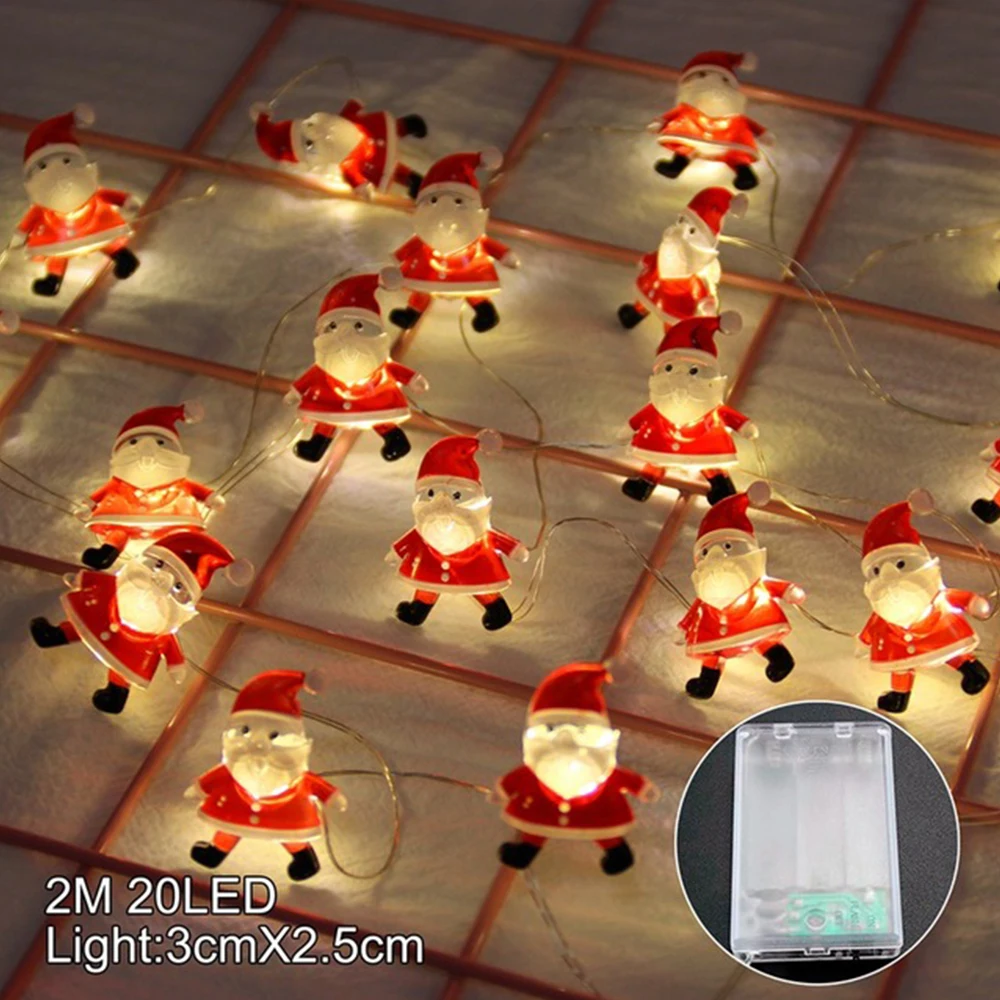 Luzes da Corda Decoração para Casa Iluminação do Feriado Luz de Fadas Papai Noel Natal Guirlanda Decorativo Pendurado Ano Novo Ornamento Led 9 Cheap Fios de LED