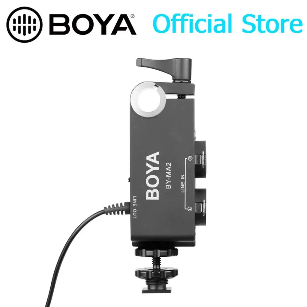 BOYA BY MA2 двухканальный аудиомикшер XLR с входом 6 35 мм и разъемом 3 5 для беспроводных