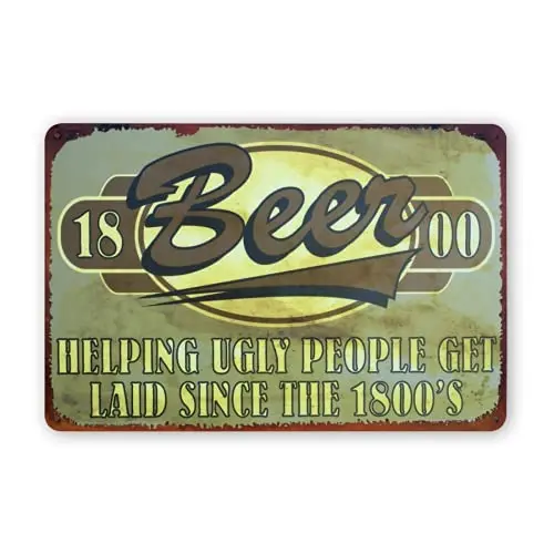 

Beer Metal Signs,Beer Accessories for Men Beer Decor for Man Cave 8x12 Inches