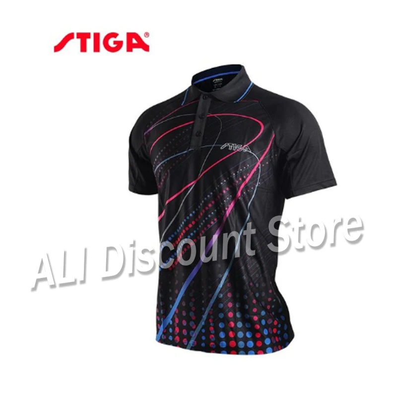 Stiga Table Tennis Clothes For Men And Women Clothing Tshirt Short Sleeved Shirt Ping Pong