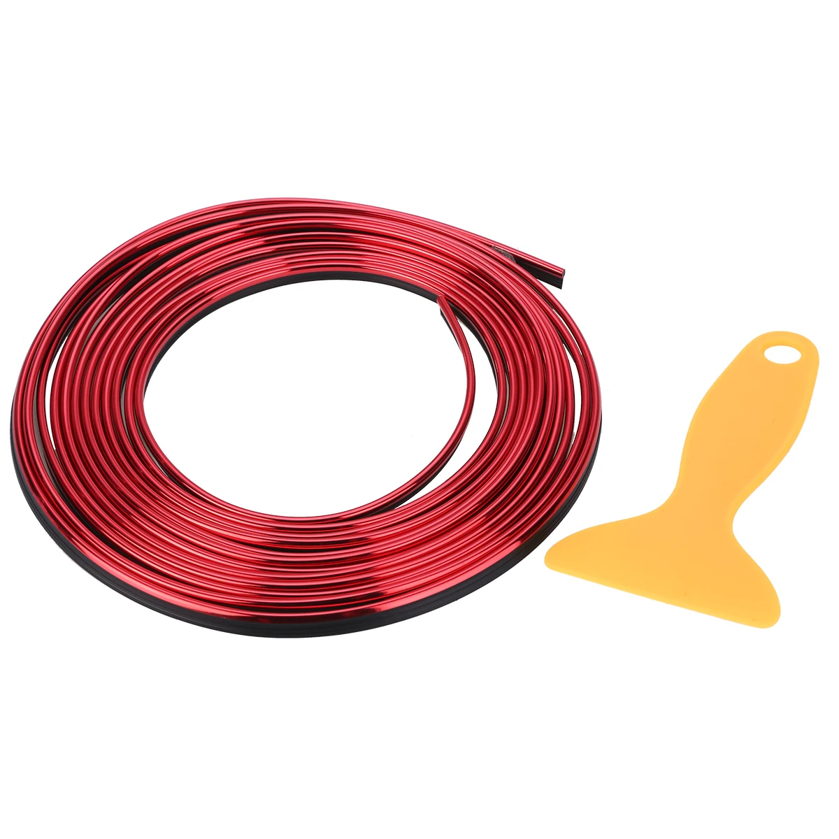 

5M Red Universal Car Interior Moulding Trim Strip Flexible Auto Styling Cover Decorative Line With Scraper