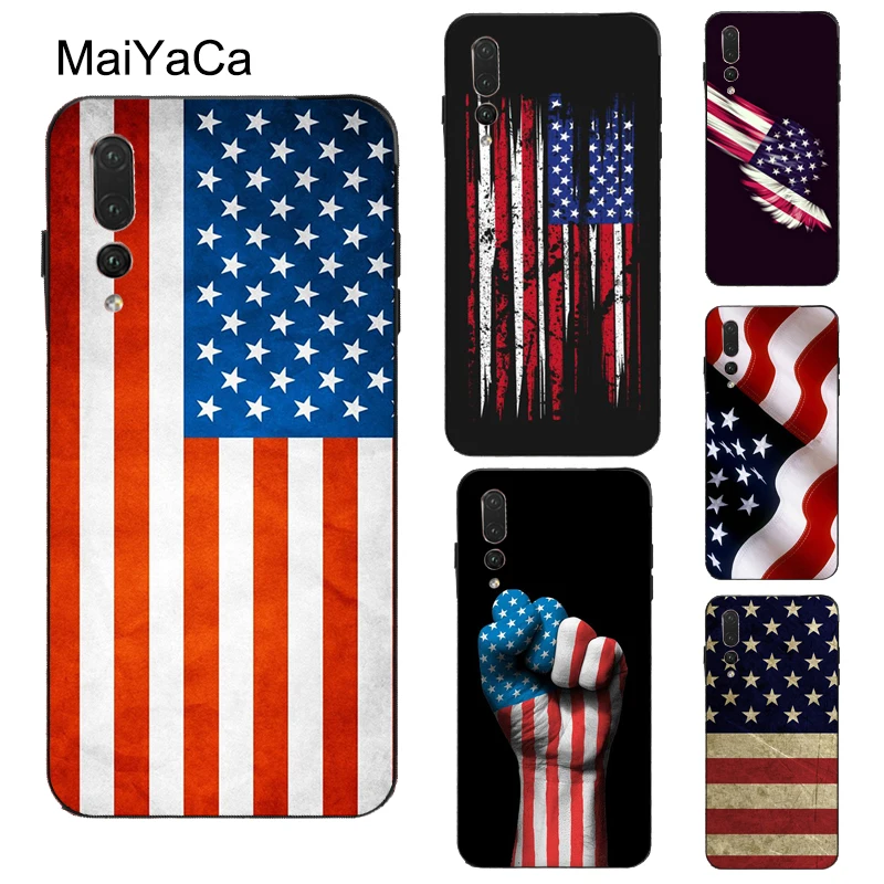 Чехол MaiYaCa с американским флагом США для Huawei P40 P30 Pro P10 P20 Lite P Smart Z 2019 Mate 10 20 30 |