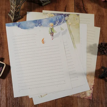 

Cartoon Prince's Letter Set of 8 Writing Stationery Beautiful School Office Stationery Students Gifts