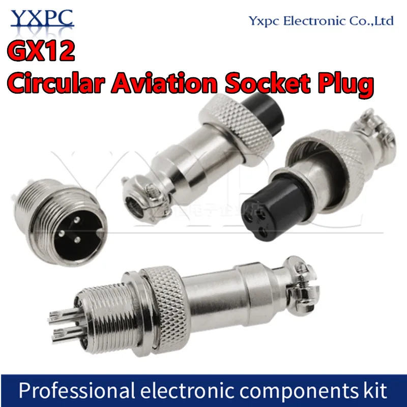 1 комплект GX12 M12 2/3/4/5/6/7 Штекерный + гнездовой штырьковый разъем 12 мм | Электронные