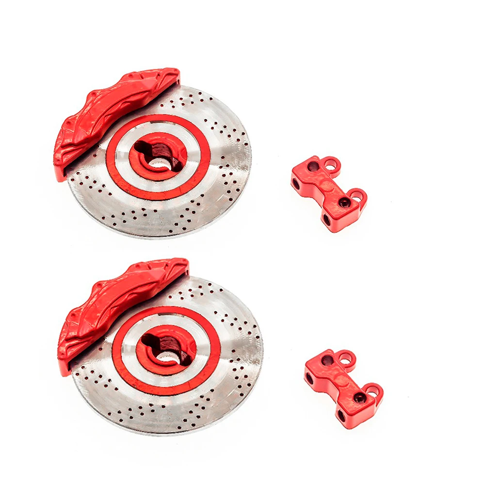 4pcs Metal Brake Discs With Calipers for 1/10 RC Crawler Car Traxxas TRX4 G500 TRX6 G63 lamborghini rc car