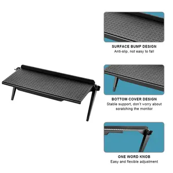 

Multifunctional Storage Rack Computer Monitor Rack Plastic LCD TV Top Screen Bracket Creative