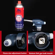 Металлический оружейный фонарь, пламенная сварка, газовая зажигалка, бутановый фонарь, портативный воспламенитель, газовый сварочный фонарь es, открытый, для приготовления пищи, кемпинга