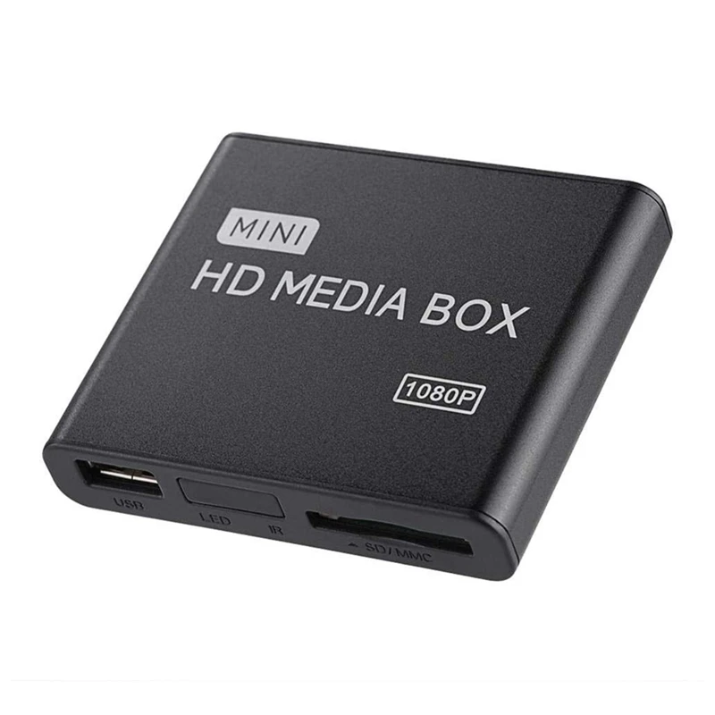 Full HD Mini Box медиаплеер 1080P с поддержкой USB MMC RMVB MP3 AVI MKV для дома (штепсельная Вилка