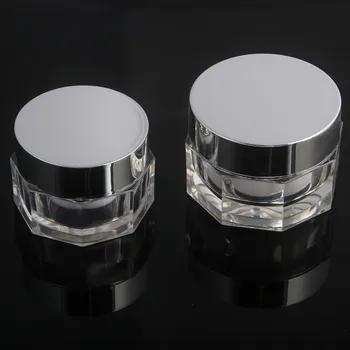 

15g 30g Empty Acrylic jar Cosmetics Cream Packaging Jar Grade Sample Bottle Eye / Acne cream plaster box Refillable container