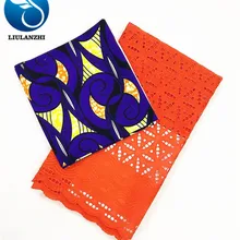 LIULANZHI Африканская Хлопковая ткань, Новое поступление, настоящая восковая и ударная кружевная хлопковая ткань для платья, 3+ 2,5 ярдов, ML8WR93-ML8WR122