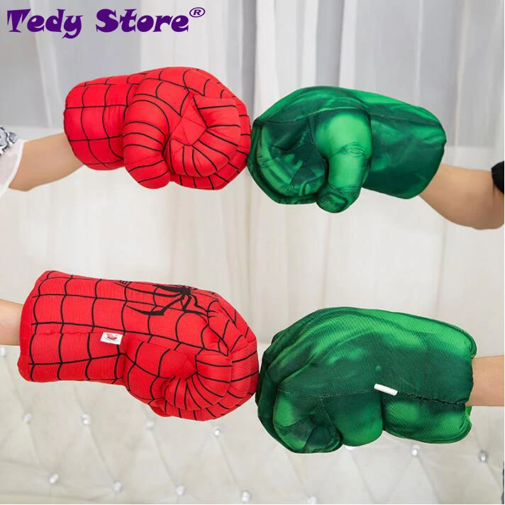 

Marvel avengers Endgame Incredible Superhero Figure Spider man the Hulks toys Iron Man boxing Gloves boy gift Hulk Gloves