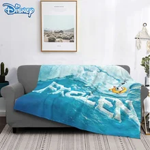 Manta de felpa de dibujos animados de Frozen de Disney para niños y adultos, colcha de franela de Sherpa cálida, funda para sofá y cama