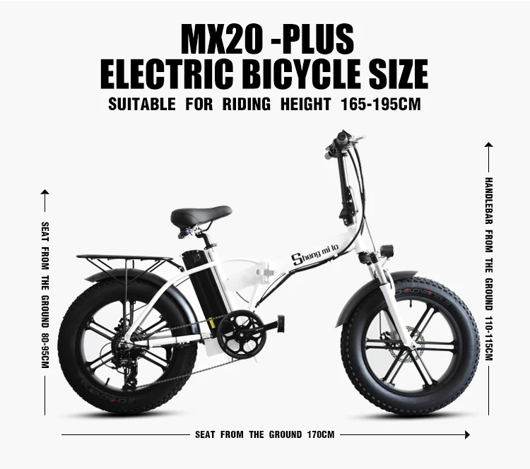 Sheng milo Электрический велосипед ebike 48V500W Электрический горный велосипед электрический складной велосипед 4,0 Толстая шина 48V15AH литиевая батарея