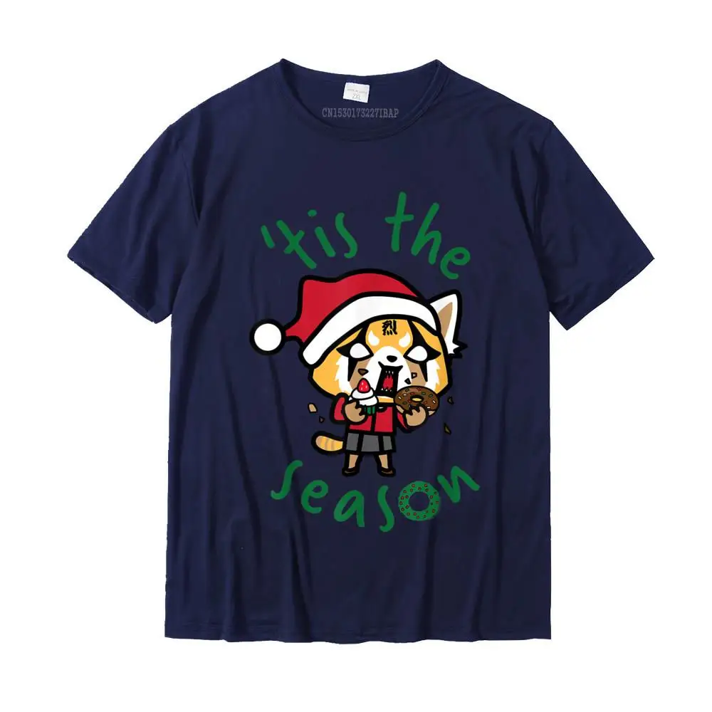 Casual Pure Cotton Top T-shirts for Boys Short Sleeve Comics Tops & Tees Wholesale Summer Fall O Neck Tops T Shirt 3D Printed Aggretsuko Rage  Tis The Season  Tee Shirt__MZ15786 navy