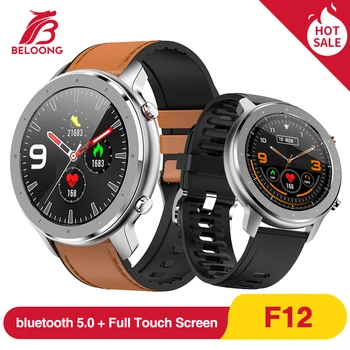 

BELOONG F12 bluetooth V5.0 Smart Watch 1.28inch Full Touch Screen Heart Rate Blood Pressure Monitor Smartwatch Band Men Women