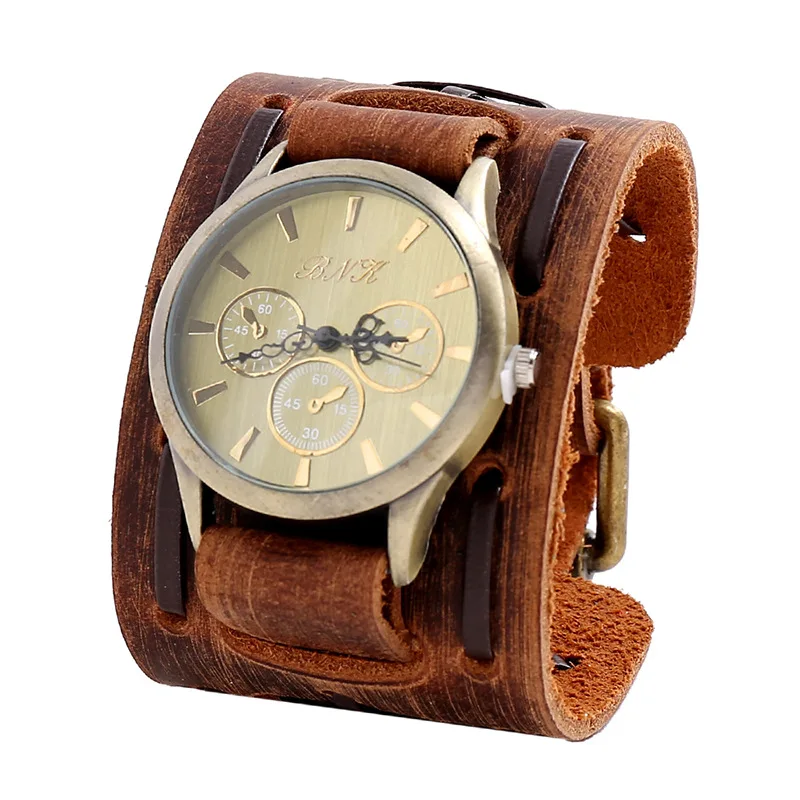 Watch For Men Vintage Cow Leather Bracelet Watches Men Women Wrist Watches Roman Numerals Casual Quartz Watch Relogio Feminino