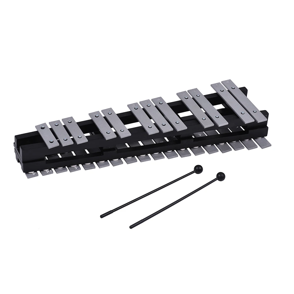 

Foldable 30 Note Glockenspiel Xylophone Wooden Frame Aluminum Bars Educational Percussion Musical Instrument Gift