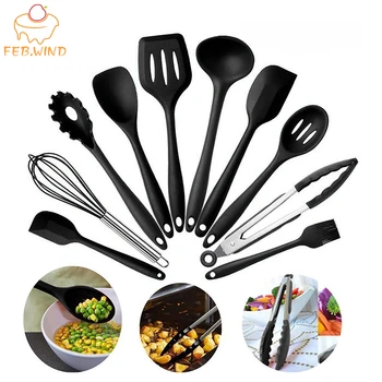 

10pcs 5pcs Silicone Cooking Utensils Set Kitchen Utensil Sets Baking Pastry Utensil Heat Resistant Kitchenware Cookware Tool 224