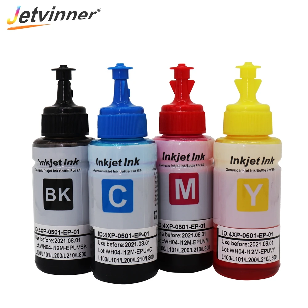 Jetvinner 280ml Dye Ink 4color Universal Refill Ink Kit C/m/y/bk 70 Ml*4pcs For Epson For Canon