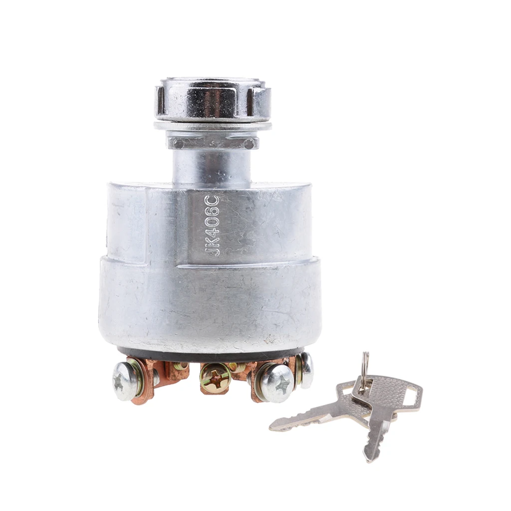 Universal Replacement Ignition Switch Cylinder With 2 Keys for TractorCar Switches & Relays