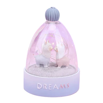 

Nordic Alpaca Night Light Lamplight Ornament Lamp Shade Resin Crafts Home Decorations Accessories Christmas Gifts Cute Cartoon