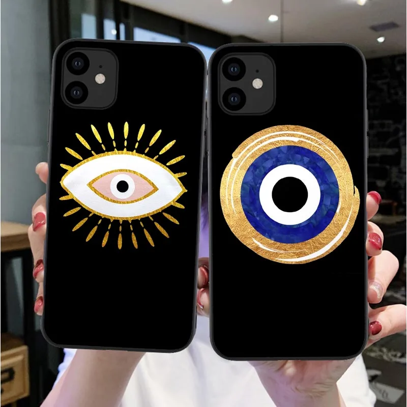 Модный мягкий чехол сглаза для телефона iPhone 11 Pro Max 12 X XR Xs 8 7 6 6s Plus SE 2020 силиконовый
