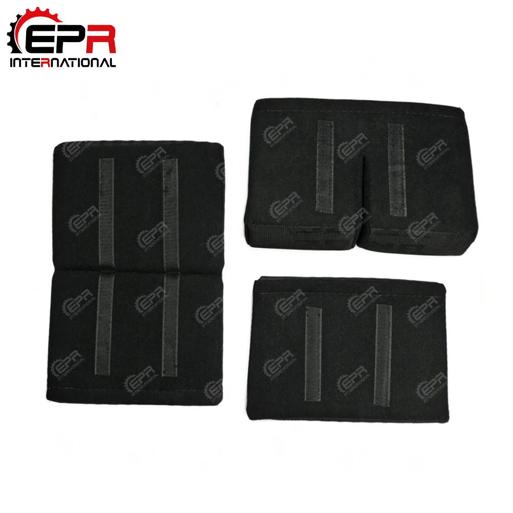 Fabric Bride Seat Cushion Universal Fitment Racing Pad 3pcs JDM Car Accessories Drift Rally Auto Body Kit Trim