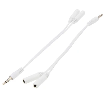 

100pcs 3.5mm AUX 1 Male to 2 Female Spliter Wire 3.5 Jack Audio Splitter Cable Headphone Earphone Speaker Stereo AUX Adapter