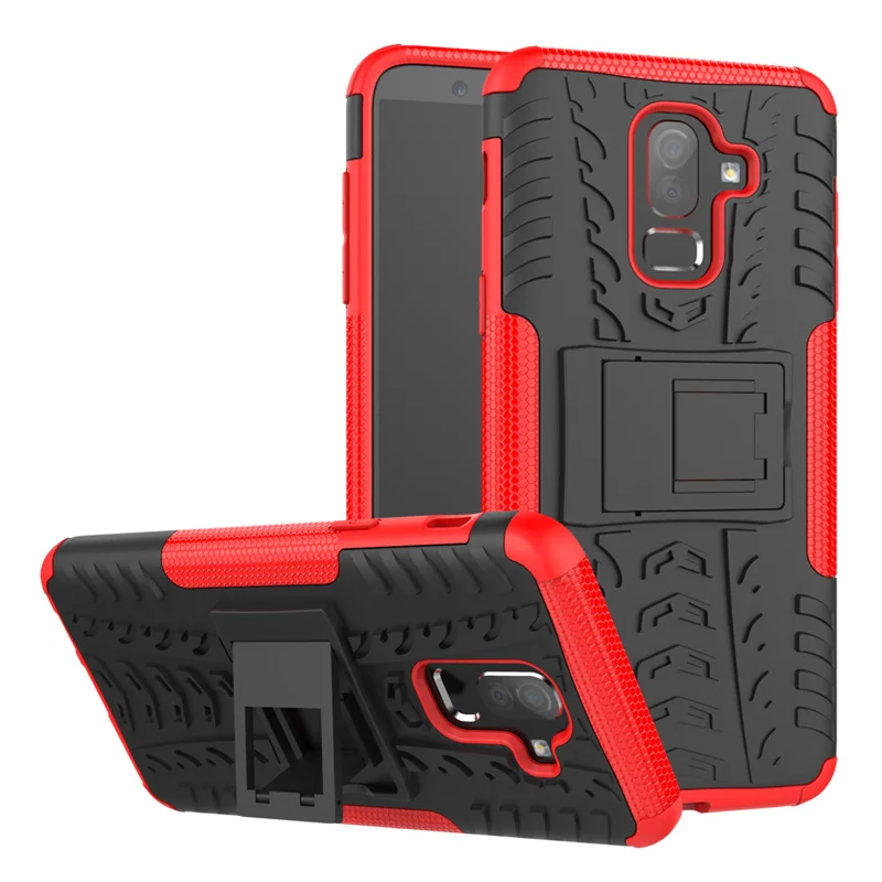 Shock Proof Armor Case Cover Phone Protection For Samsung J7 J5 J3 J2 Pro J4 J6 J8 J7 Duo J2 Prime Plus Core - Цвет: Красный