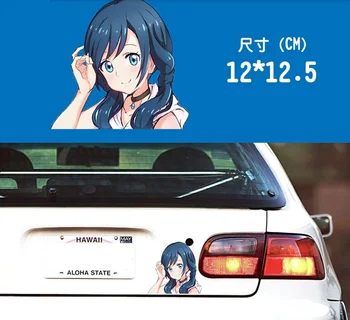 

LEFT SIDE Car Sticker DIY Cartoon Anime Car Scratch Stickers Creative Rear Window Stickers Waterproof Sunscreen Decoration