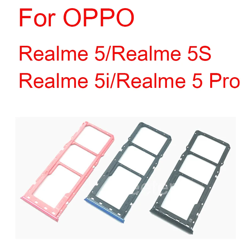 SIM Card Tray For OPPO Realme 5 5S 5i 5Pro Sim Slot Holder Adapter Replacement Parts | Мобильные телефоны и аксессуары