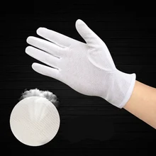 1 пара белые рабочие толстые хлопковые рабочие хлопчатобумажные ткани тонкие средние и толстые этикеты Wenwan качественные перчатки для проверки