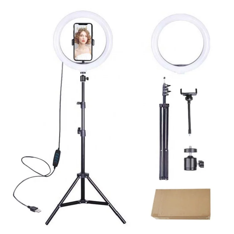 photography light ring fill 10 inch for camera selfie led phone tiktok youtobe makeup with stand | Мобильные телефоны и