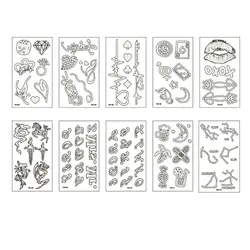 Women Temporary Luminous Waterproof Stars Flowers Body Tattoos fluorescent notes