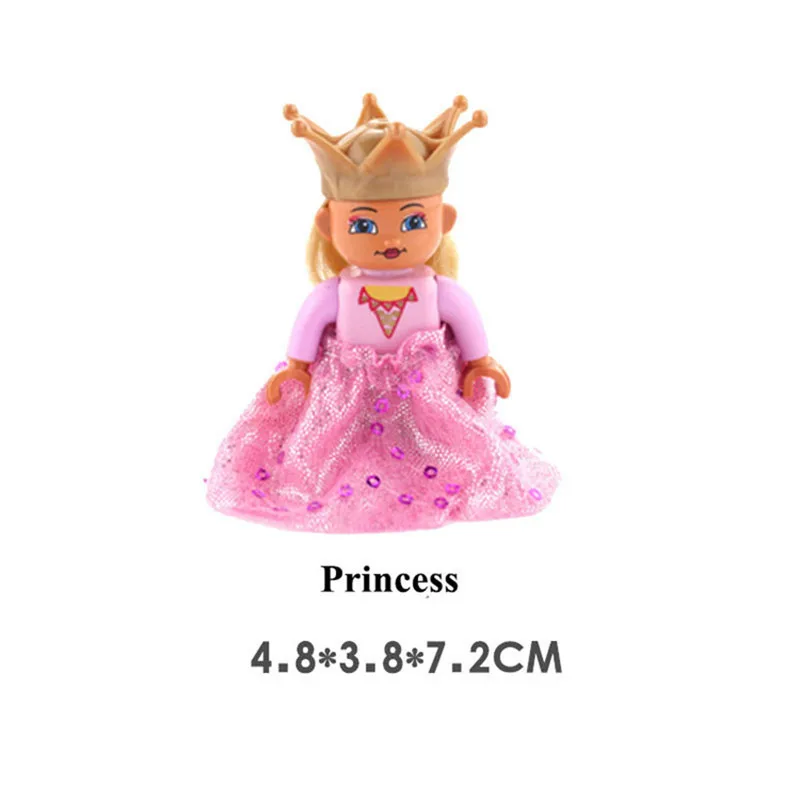 2pcs-set-Big-Size-Action-figures-In-Blocks-Compatible-DUPLOES-Prince-kingdom-princess-Bricks-Figure-Kids