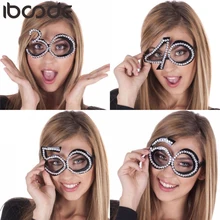 Iboode 18/20 Вт, 30 Вт/40/50/60th очки на день рождения Юбилей свадебные туфли с украшением в виде кристаллов рамки вечерние свадебные сувениры забавные дополнения к костюму на вечеринку Декор