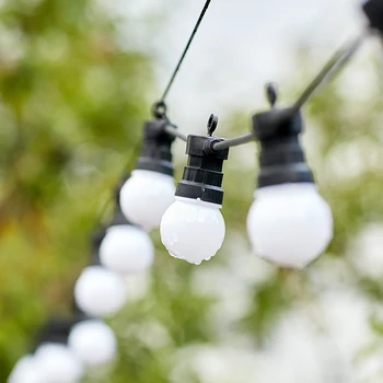

5M/10M/15M LED Globe Bulb String Lights Connectable G50 Outdoor IP65 Waterproof For Christmas Wedding Holiday Garland Cafe Decor