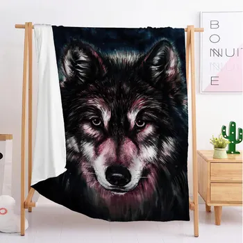 

High cold Wolf animal Custom blankets Large and small size throw blanket tapestry sleeping blanket flannel blanket beddin