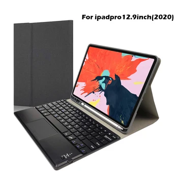 

Pen Holder Case For iPad Pro 12.9 Inch 2020 Bluetooth Keyboard Tablet Protective Shell with Wireless USA Touchpad Keyboard Book